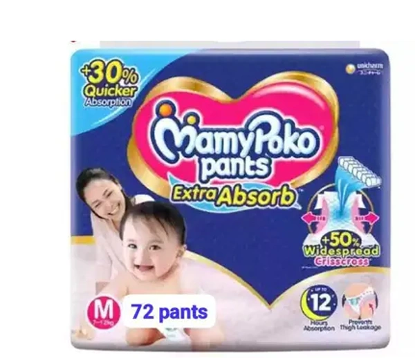 MamyPoko Extra Absorb Pants - M  (72 Pieces)