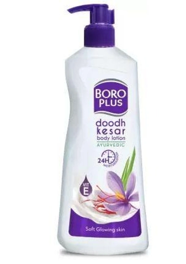 BOROPLUS Doodh Kesar Body Lotion | 24 hrs Moisturisation | For Soft Glowing Skin |  (400 ml)