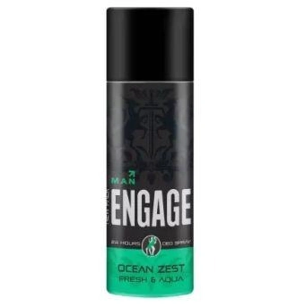 Engage Ocean Zest, Citrus and Aquatic, Skin Friendly Deodorant Spray - For Men  (150 ml)