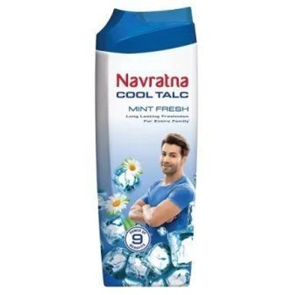 Navratna Mint Fresh Cool Talc|Instant cooling relief|long-lasting effect  (400 g)