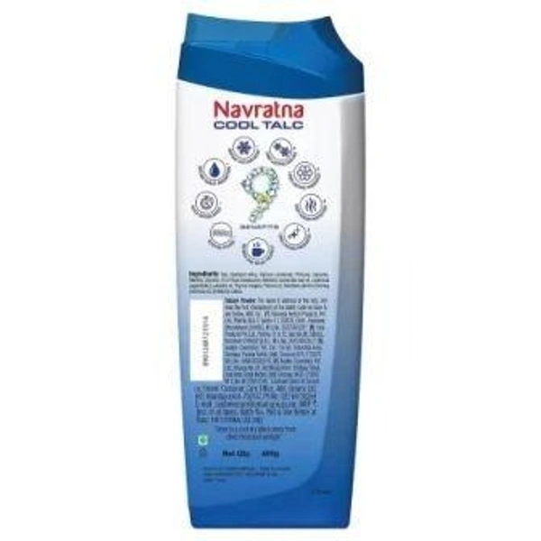 Navratna Mint Fresh Cool Talc|Instant cooling relief|long-lasting effect  (400 g)