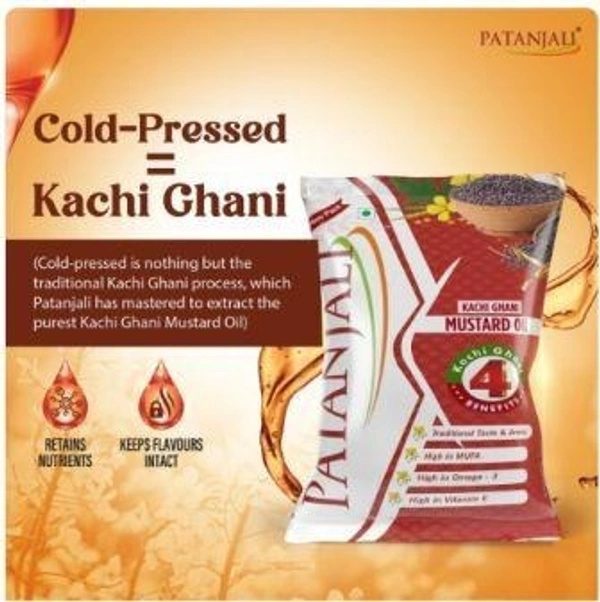 Patanjali Kachi Ghani Mustard Oil, 1 L