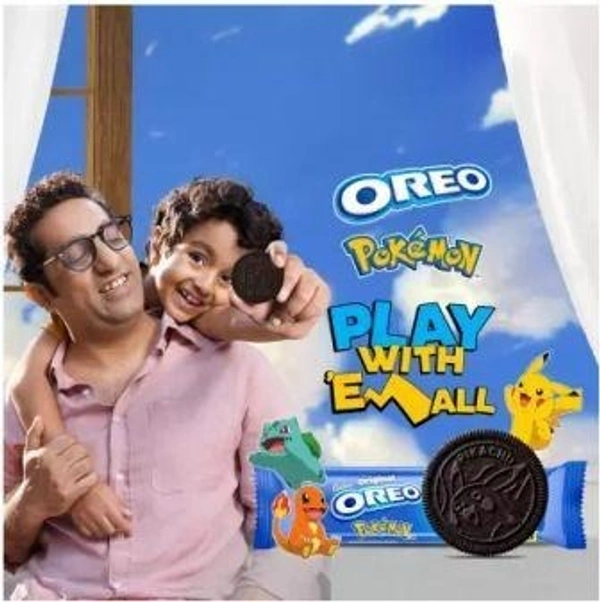 Cadbury Oreo Pokemon Vanilla Flavour Cream Sandwich Biscuit  (41.75 g)