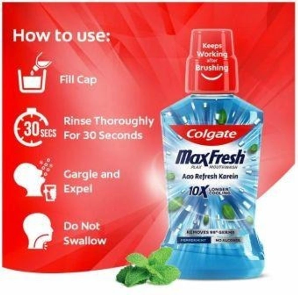 COLGATE MaxFresh Plax Peppermint Fresh Mouthwash 250 ml