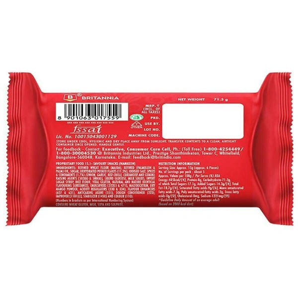 Britannia 50-50 Potazos Masti Masala Spicy Flavoured Crisps 71.5 g