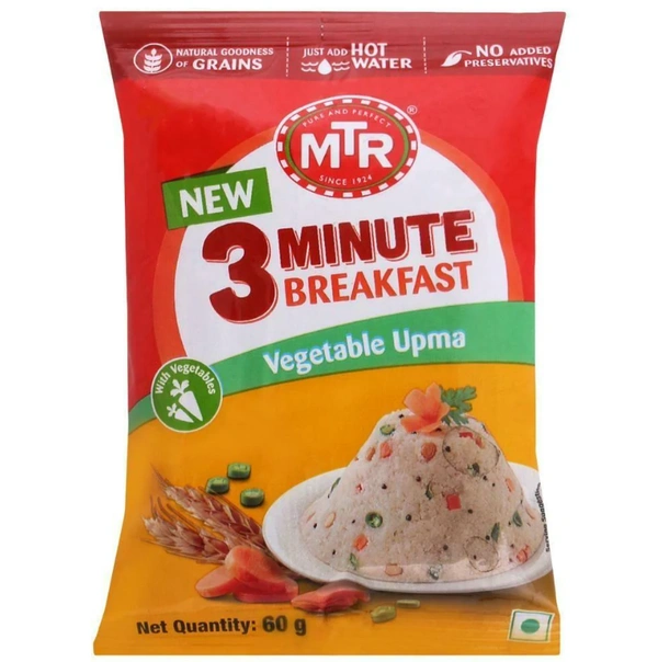 MTR 3 Minute Breakfast Vegetable Instant Upma Mix 60 g