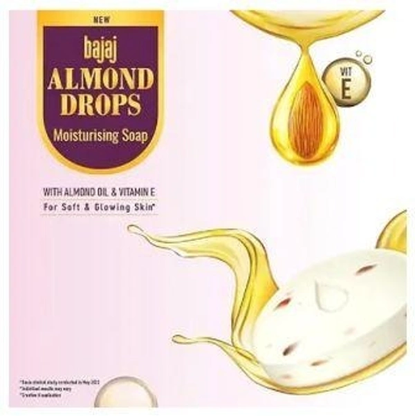 BAJAJ Almond Drops Moisturising Soap with Almond Oil & Vitamin E  (3 x 125 g)