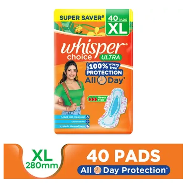 Whisper CHOICE ULTRA XL Sanitary Pad  (Pack of 40)