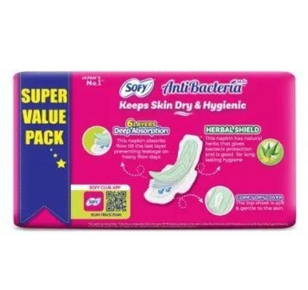 SOFY Antibacteria Sanitary Pad  (Pack of 48)