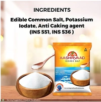 Aashirvaad Salt/ Namak - Iodised, 1 kg Pouch