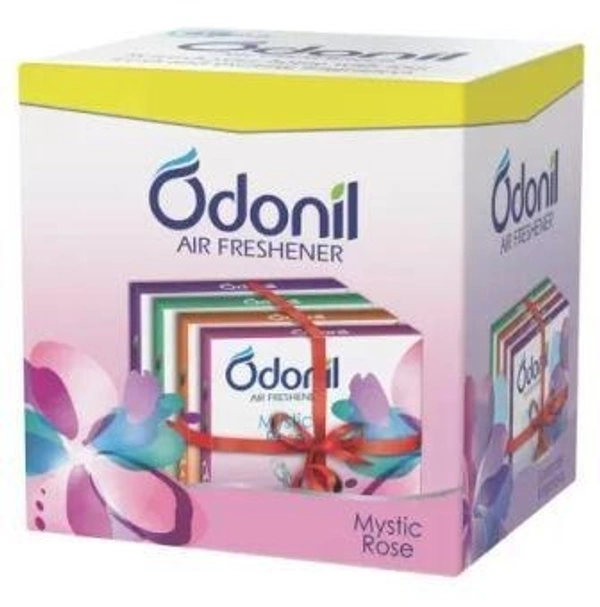 Odonil Bathroom Air Freshener | Assorted Blocks | Mixed Fragrance | Long Lasting Odour Blocks  (4 x 48 g)