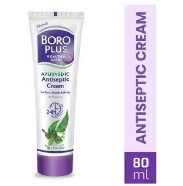 BOROPLUS Ayurvedic Antiseptic Cream with 10 super herbs and 24 hrs Moisturisation Antiseptic Cream  (80 ml)