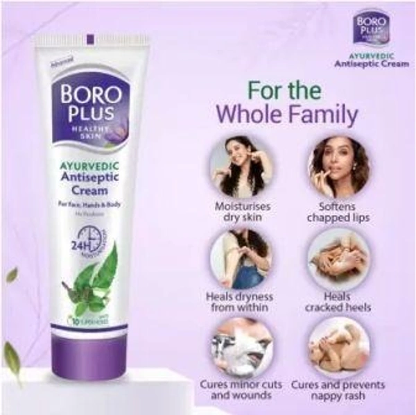 BOROPLUS Ayurvedic Antiseptic Cream with 10 super herbs and 24 hrs Moisturisation Antiseptic Cream  (80 ml)