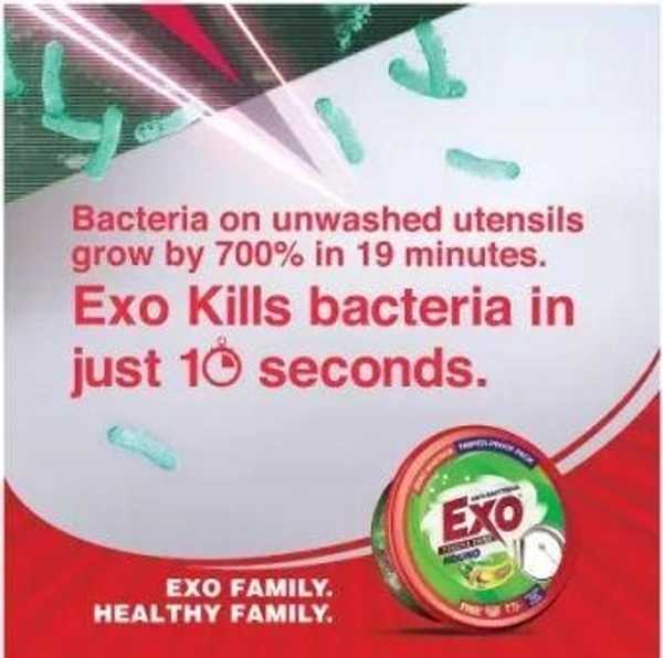 Exo Touch & Shine Round Dishwash Bar  (Scrubber Worth Rs.10 Free)  (500 g)