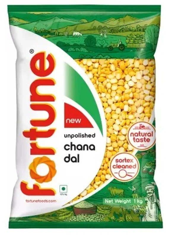FORTUNE White Chana Dal (Split)  (1 kg)
