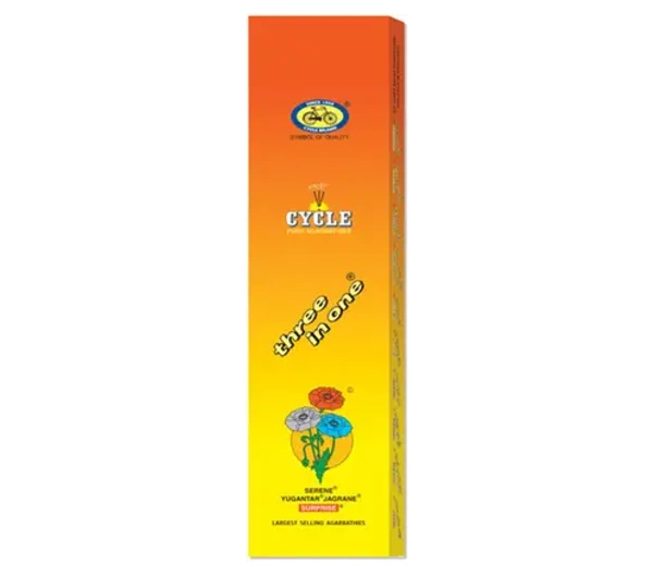 Cycle Three in One Agarbatti with 3 Signature Fragrance for Health, Wealth & Happiness Floral, Lily, Woody  (44 g, Set of 1)