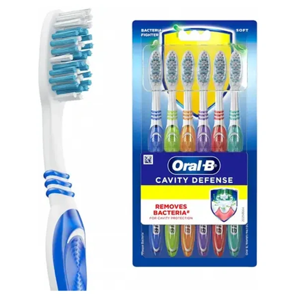 Oral-B Cavity Defense, Value Pack of 6, Multicolour Soft Toothbrush  (Pack of 6)