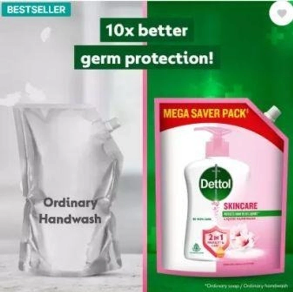 Dettol Liquid Handwash Refill - Skincare Moisturizing Hand Wash Pouch  (1350 ml)