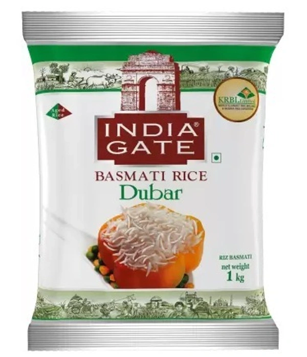 INDIA GATE Dubar Basmati Rice (Basmati Chawal) (Long Grain)  (1 kg)