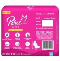 Paree Super Ultra Soft Feel Double Feathers XXL Tri-Fold Pads, With Disposable Covers Sanitary Pad  (Pack of 6)