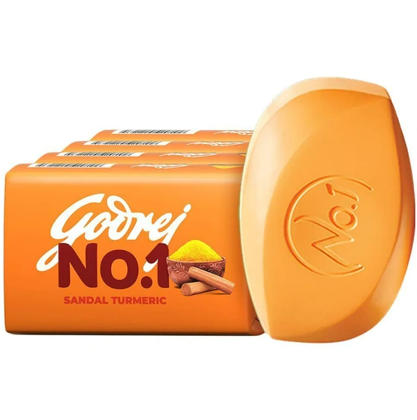 Godrej No.1 Sandal and Turmeric Bath Soap 150 g (Pack of 4)