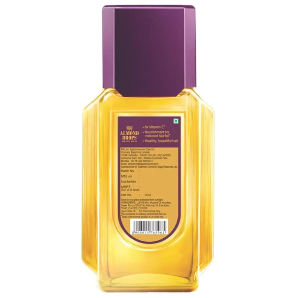 Bajaj Almond Drops Non Sticky Hair Oil 95 ml