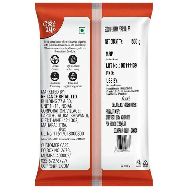 Good Life Green Peas 500 g