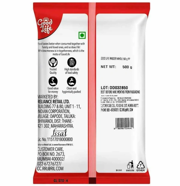 Good Life Whole Masoor 500 g