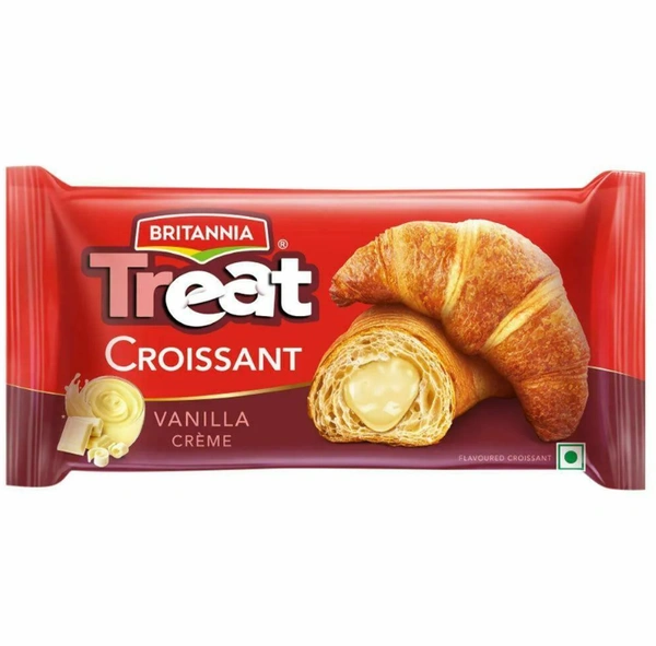 Britannia Treat Vanilla Creme Croissant 45 g (Pack)