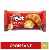 Britannia Treat Vanilla Creme Croissant 45 g (Pack)