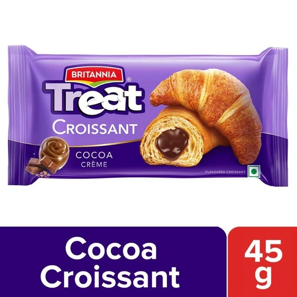 Britannia Treat Cocoa Creme Croissant 45 g (Pack)