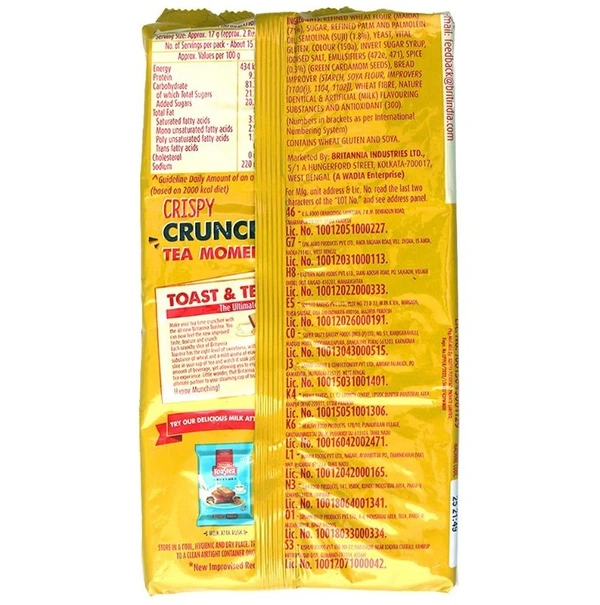 Britannia Toastea Elaichi Bake Rusk 250 g (Pack)