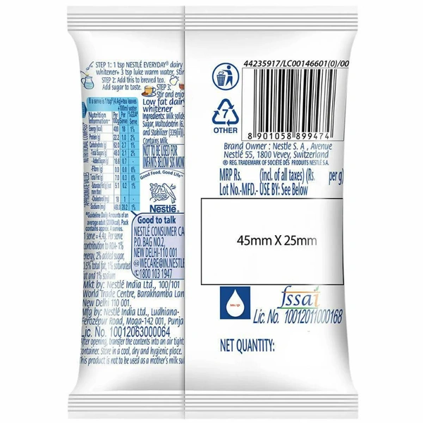 Nestle EveryDay Dairy Whitener 15 g (Pouch)