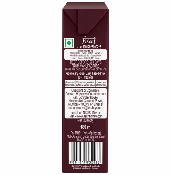 Hershey's Chocolate Milkshake 180 ml (Tetra Pak)