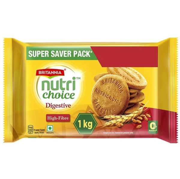 Britannia Nutri Choice Hi-Fibre Digestive Biscuits 1 kg