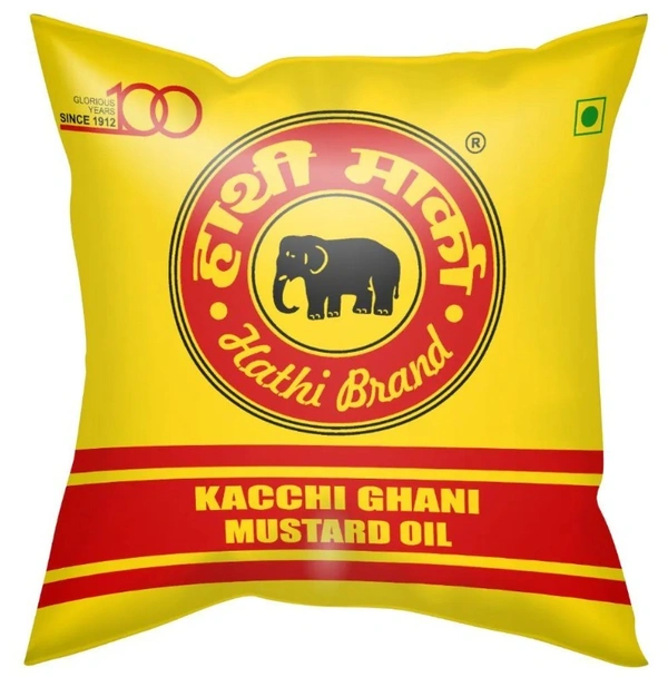 Hathi Kacchi Ghani Mustard Oil 500 ml (Pouch)