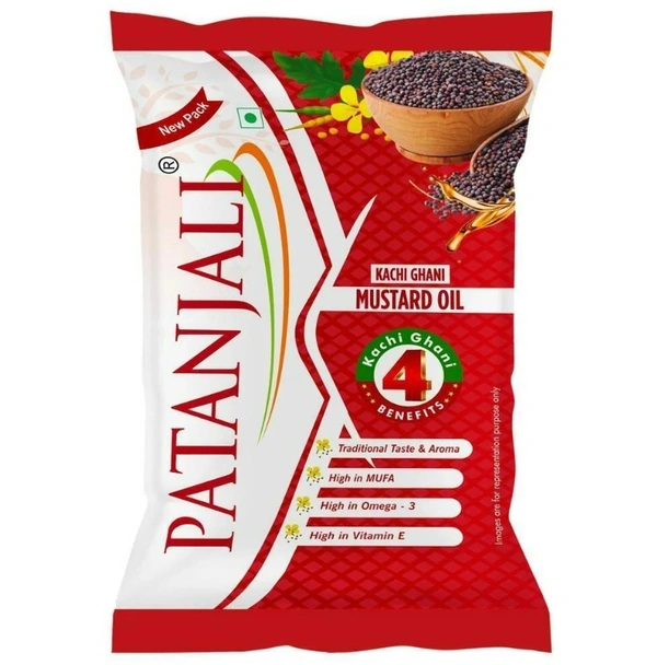 Patanjali Kachi Ghani Mustard Oil 1 L