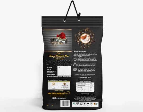 RED ROSE ROYAL BASMATI RICE 5KG I XXXL BIRYANI RICE I BEST BASMATI RICE FOR BIRYANI, 5 KG