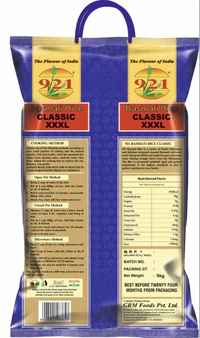 921  CLASSIC BIRYANI SPECIAL BASMATI RICE 5 KG (Long grain 1121 Rice XXXL)