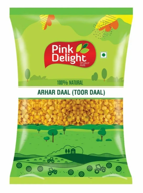 Pink Delight Dry Unpolished Arhar Daal| Toor Daal| Sambhar Daal | 500 GM (PACK OF 2)