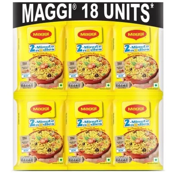 MAGGI 2-Minute Instant Noodles Vegetarian  (18 x 70 g)