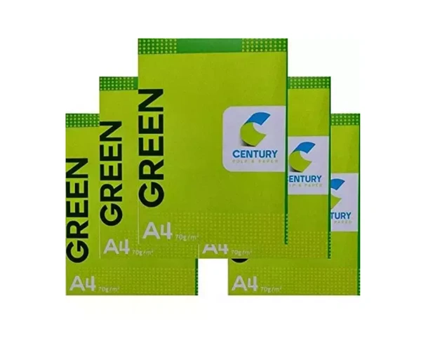 Century Green 70 GSM A4 Size Multipurpose Copier Paper 500 Sheets, White