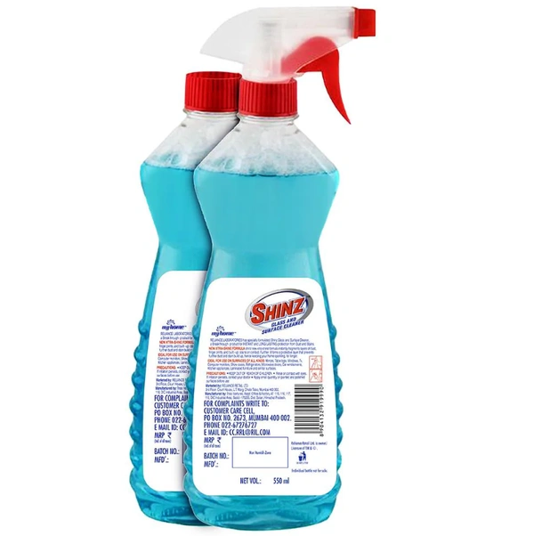 My Home Shinz Glass and Surface Cleaner 550 ml (Buy 1 Get 1 Free)
