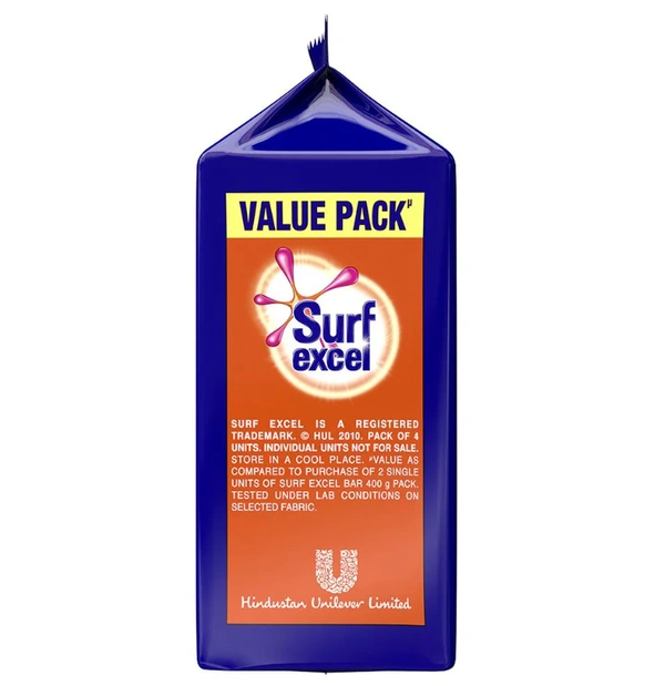 Surf Excel Detergent Bar 200 g (Pack of 4)