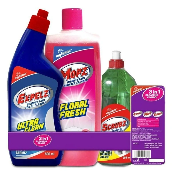My Home 3 in 1 Cleaning Combo Pack (500 ml + 500 ml + 250 ml)