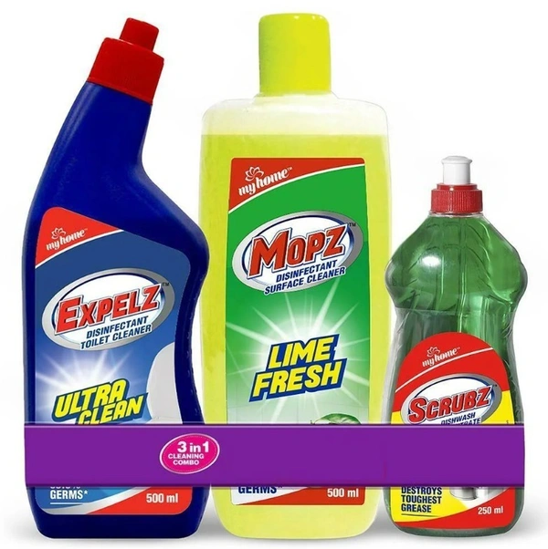My Home 3 in 1 Cleaning Combo Pack (500 ml + 500 ml + 250 ml)