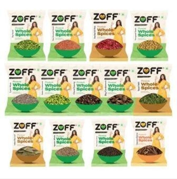 zoff Kitchen Whole Spices- Pack Of 13, 475 g