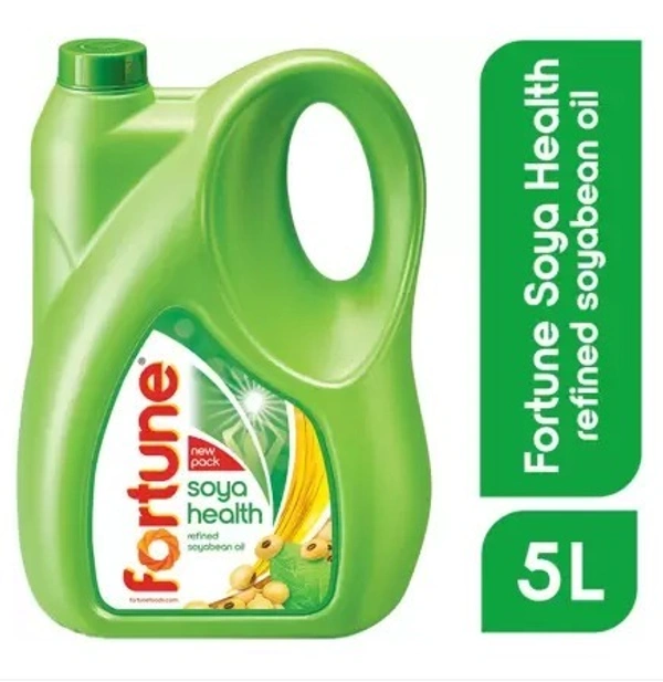 Fortune Soya health refined Soyabean Oil Can (Soyabean Tel)  (5 L)