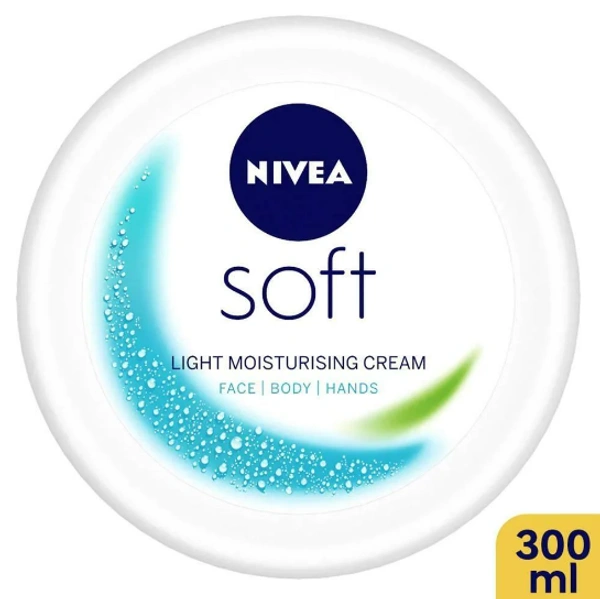 Nivea Soft Light Moisturiser Cream for Face, Hands & Body 300 ml
