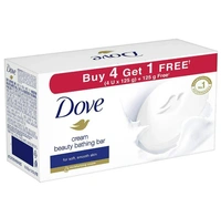 Dove Cream Beauty Bathing Bar 125 g (Buy 4 Get 1 Free)